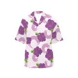 Cute Grape pattern Women's All Over Print Hawaiian Shirt