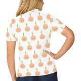 cute onions smiling faces Women's All Over Print Polo Shirt