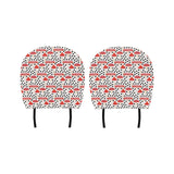 Red mushroom dot pattern Car Headrest Cover