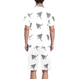 Billiard Ball Pattern Print Design 03 Men's V-Neck Short Pajama Set