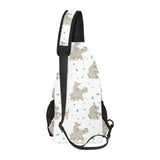 Cute Rhino pattern background All Over Print Chest Bag