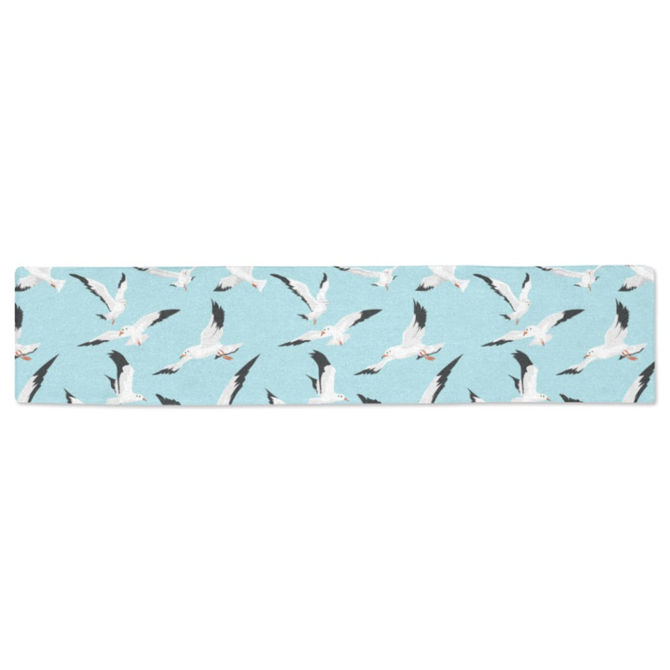 Seagull Pattern Print Design 01 Table Runner