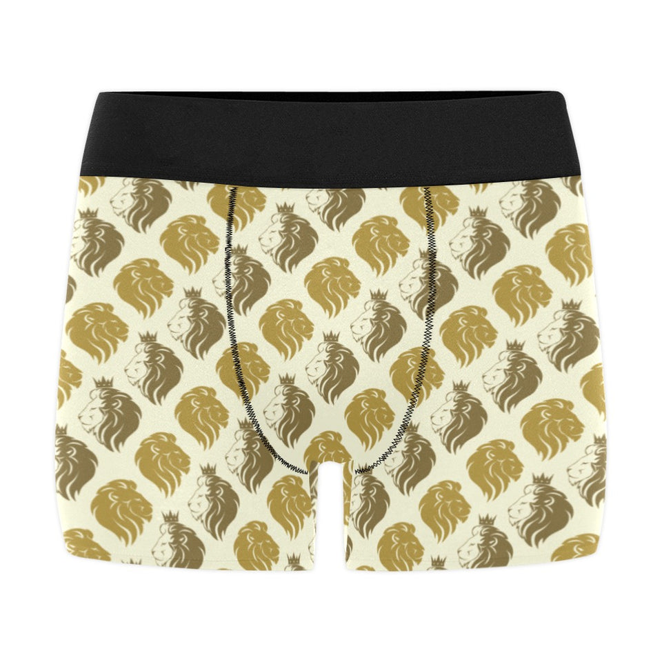 Lion Pattern Print Design 02 Men's All Over Print Boxer Briefs Men's Underwear