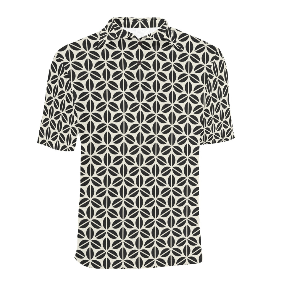 Coffee bean abstract modern pattern Men's All Over Print Polo Shirt