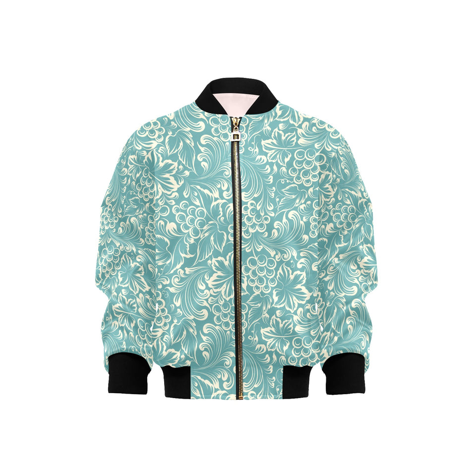 Classic Hand drawn Grape pattern Kids' Boys' Girls' Bomber Jacket
