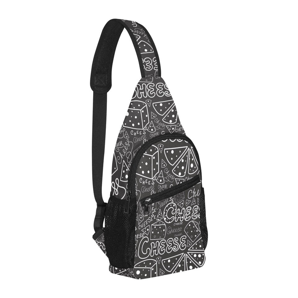 Handwritten cheese pattern All Over Print Chest Bag