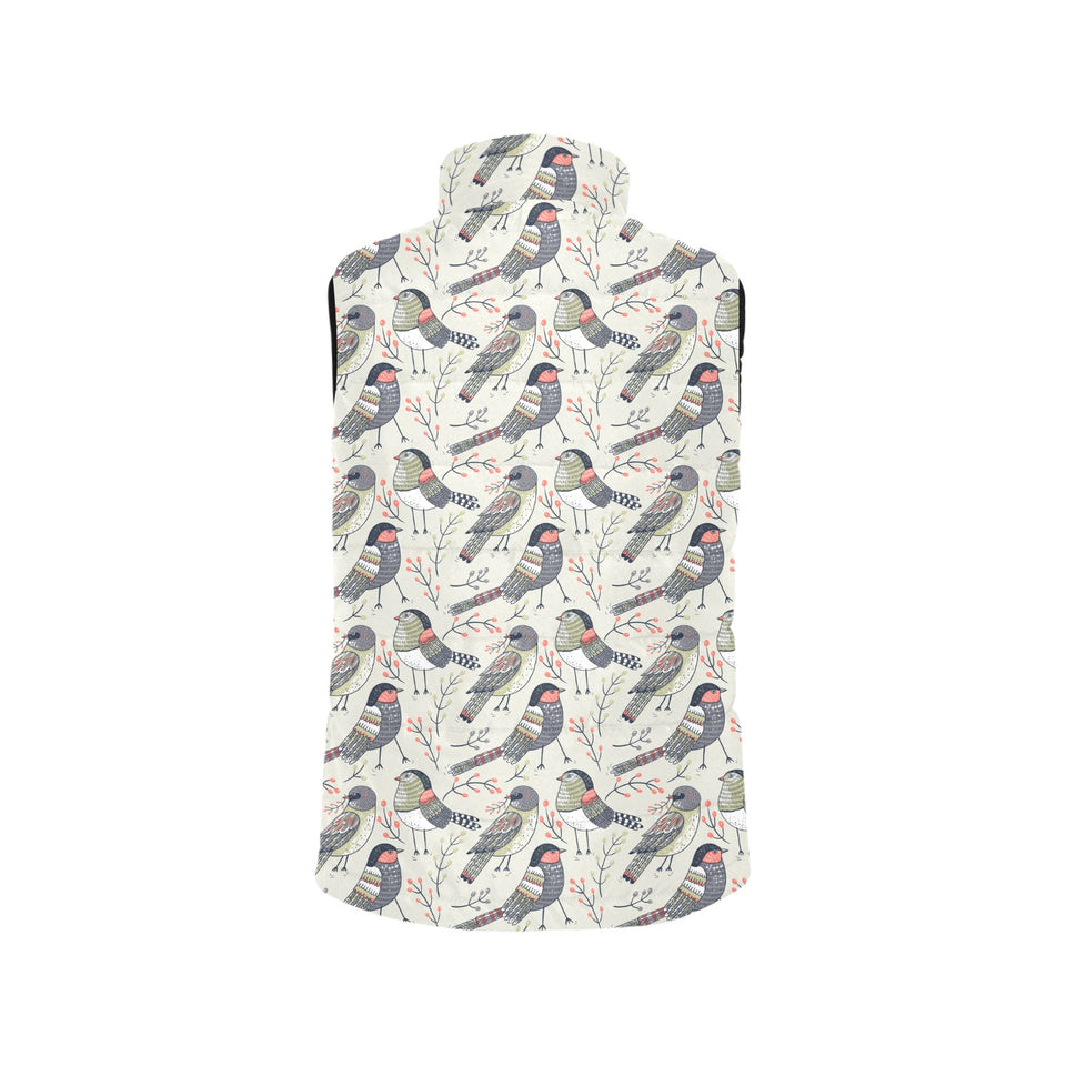 Pigeon Pattern Print Design 04 Men's Padded Vest