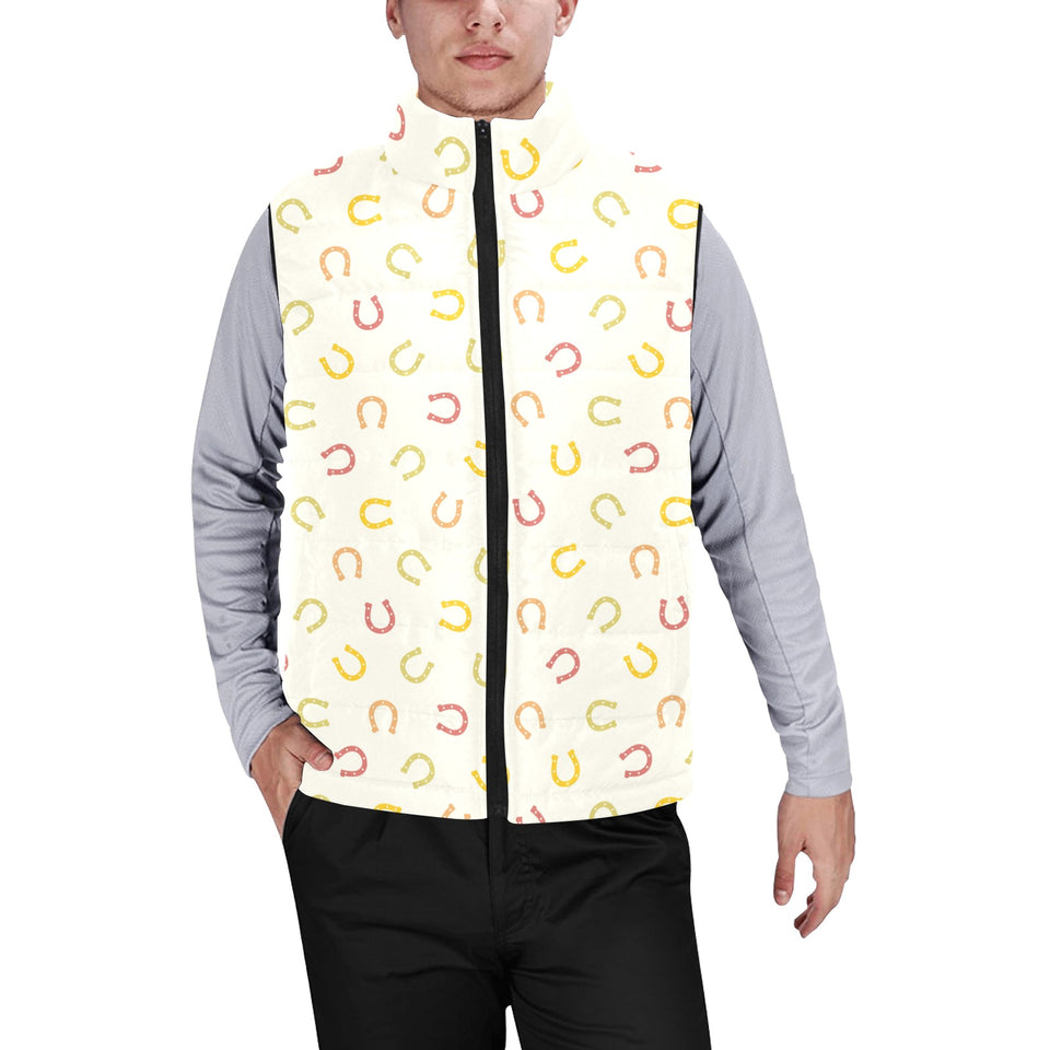 Horseshoes Pattern Print Design 02 Men's Padded Vest