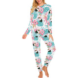 Toucan tropical flower leave pattern Women's All Over Print Pajama Set