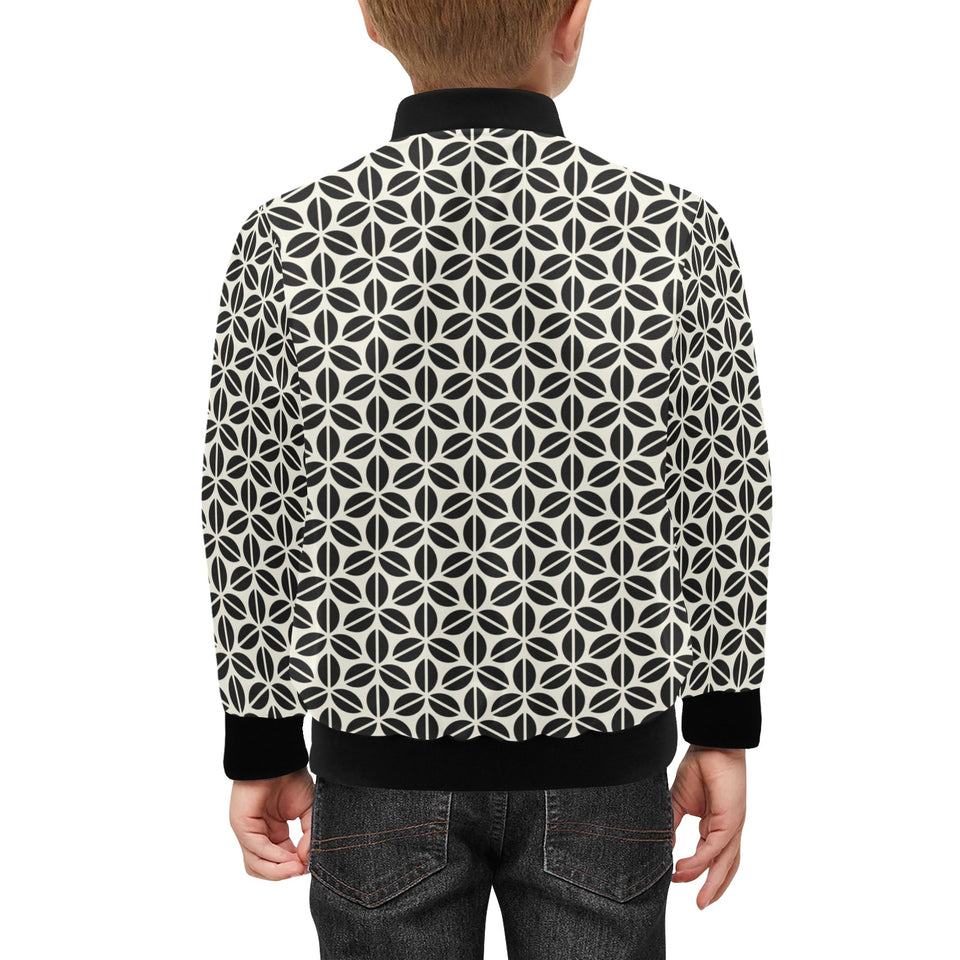 Coffee bean abstract modern pattern Kids' Boys' Girls' Bomber Jacket