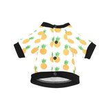 Pineapples pattern All Over Print Pet Dog Round Neck Fuzzy Shirt