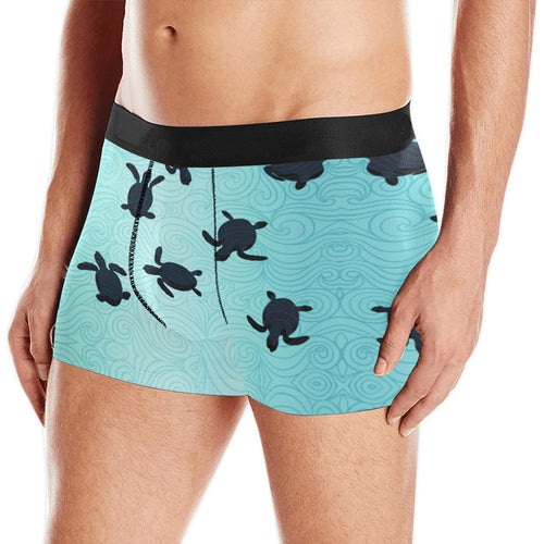 Sea turtle with blue ocean backgroud Men's All Over Print Boxer Briefs Men's Underwear