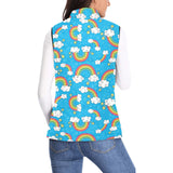 Rainbows Sky Clouds Pattern Women's Padded Vest