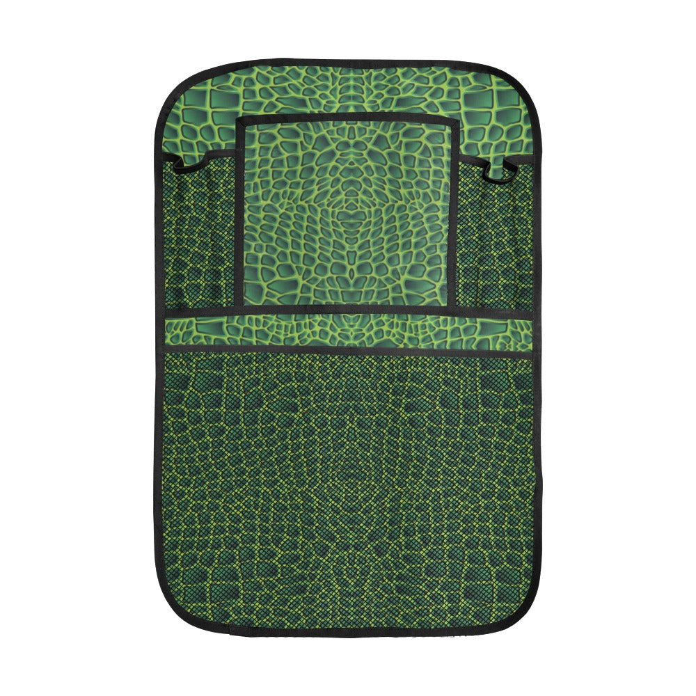 Crocodile Skin Printed Car Seat Back Organizer
