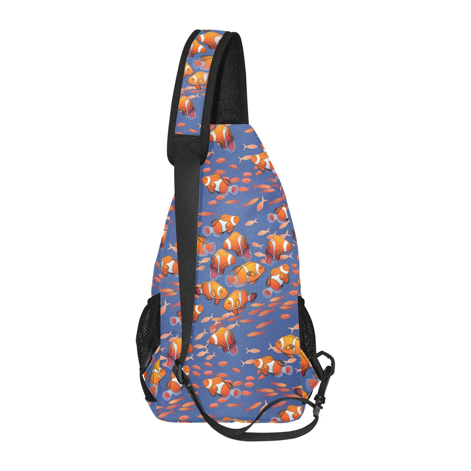 Clown Fish Pattern Print Design 04 All Over Print Chest Bag