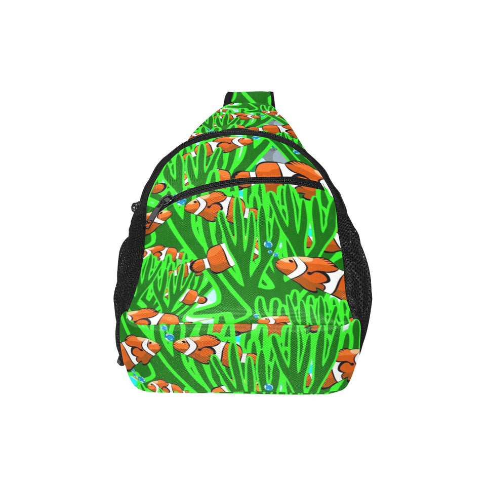 Clown Fish Pattern Print Design 01 All Over Print Chest Bag