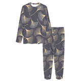 Gold ginkgo leaves Women's All Over Print Pajama Set
