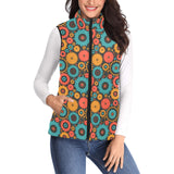 Gear Pattern Print Design 01 Women's Padded Vest