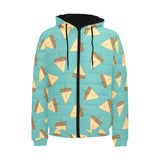 Sandwich Pattern Print Design 03 Men's Padded Hooded Jacket