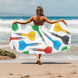 Darts Pattern Print Design 03 Beach Towel