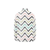 zigzag chevron paint pattern Women's Long Sleeve Polo Shirt