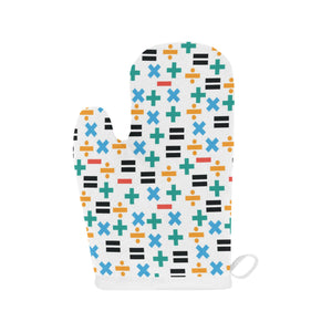 Math Pattern Print Design 05 Heat Resistant Oven Mitts