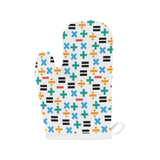 Math Pattern Print Design 05 Heat Resistant Oven Mitts