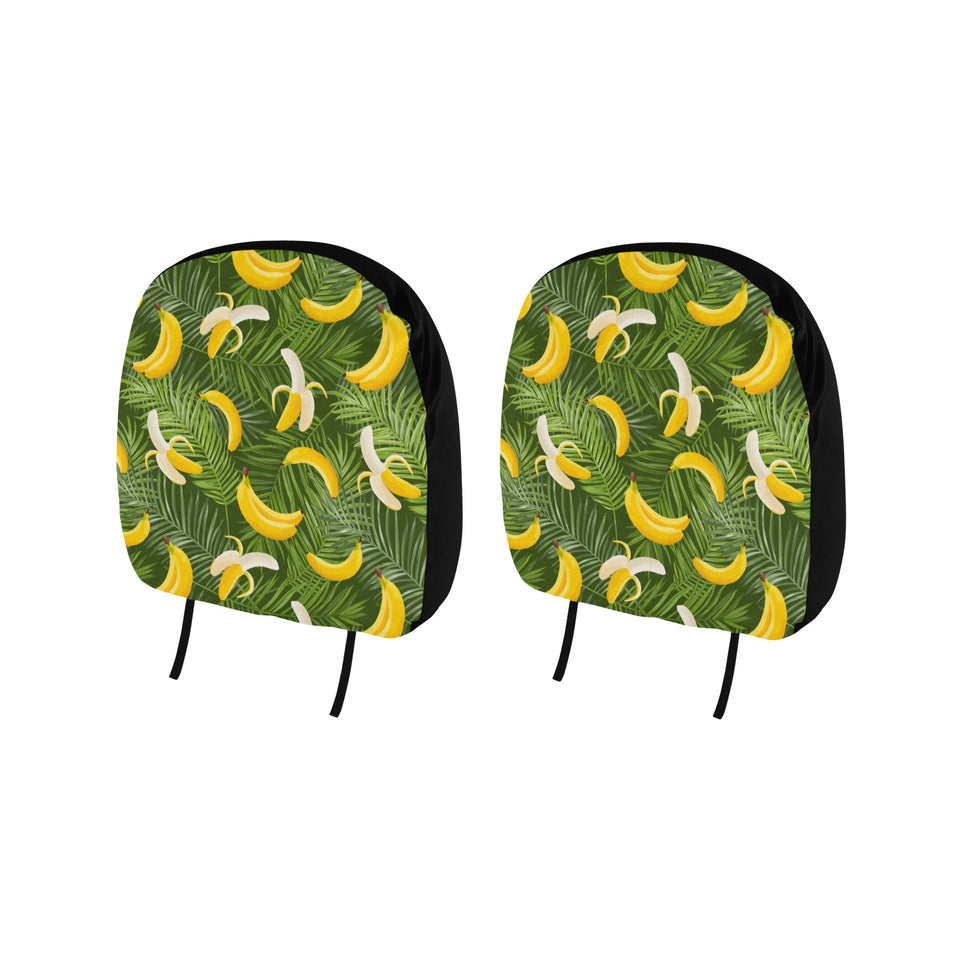 Banana Palm Leaves pattern Car Headrest Cover