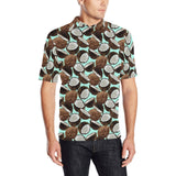 Coconut Pattern Print Design 03 Men's All Over Print Polo Shirt