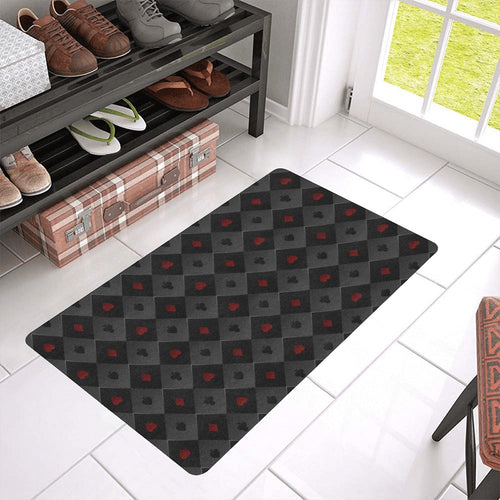 Casino Cards Suits Pattern Print Design 05 Doormat