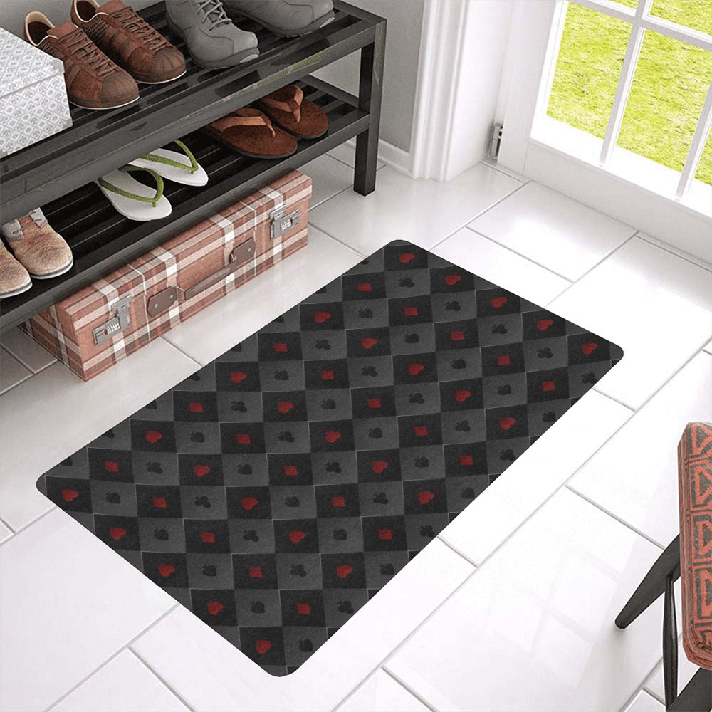 Casino Cards Suits Pattern Print Design 05 Doormat