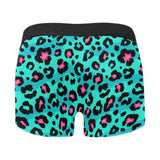Green leopard skin print pattern Men's All Over Print Boxer Briefs Men's Underwear