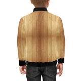 Wood Printed Pattern Print Design 05 Kids' Boys' Girls' Bomber Jacket