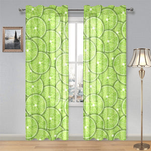 Slices of Lime pattern Gauze Curtain