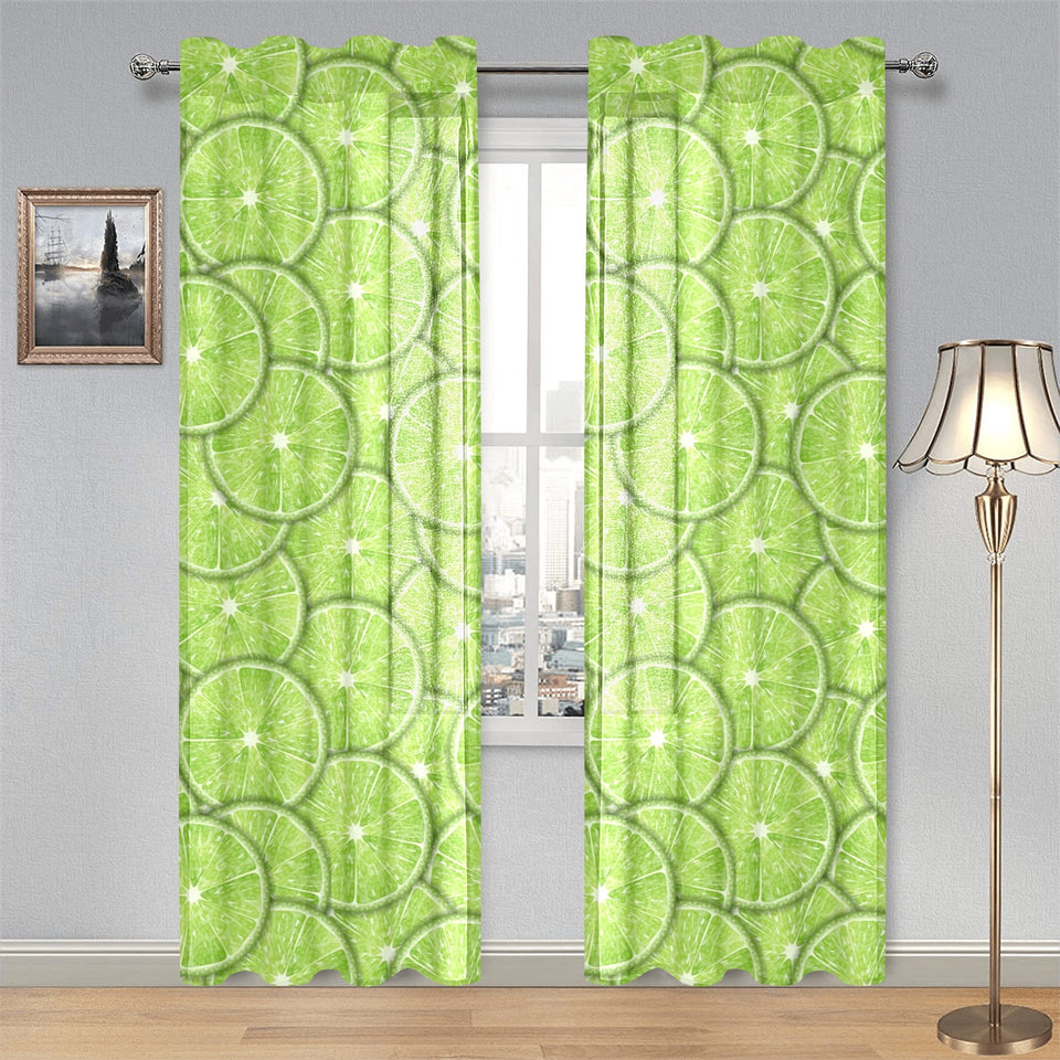 Slices of Lime pattern Gauze Curtain