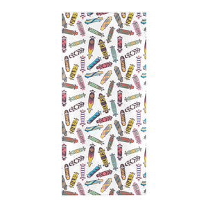 Skate Board Pattern Print Design 05 Beach Towel