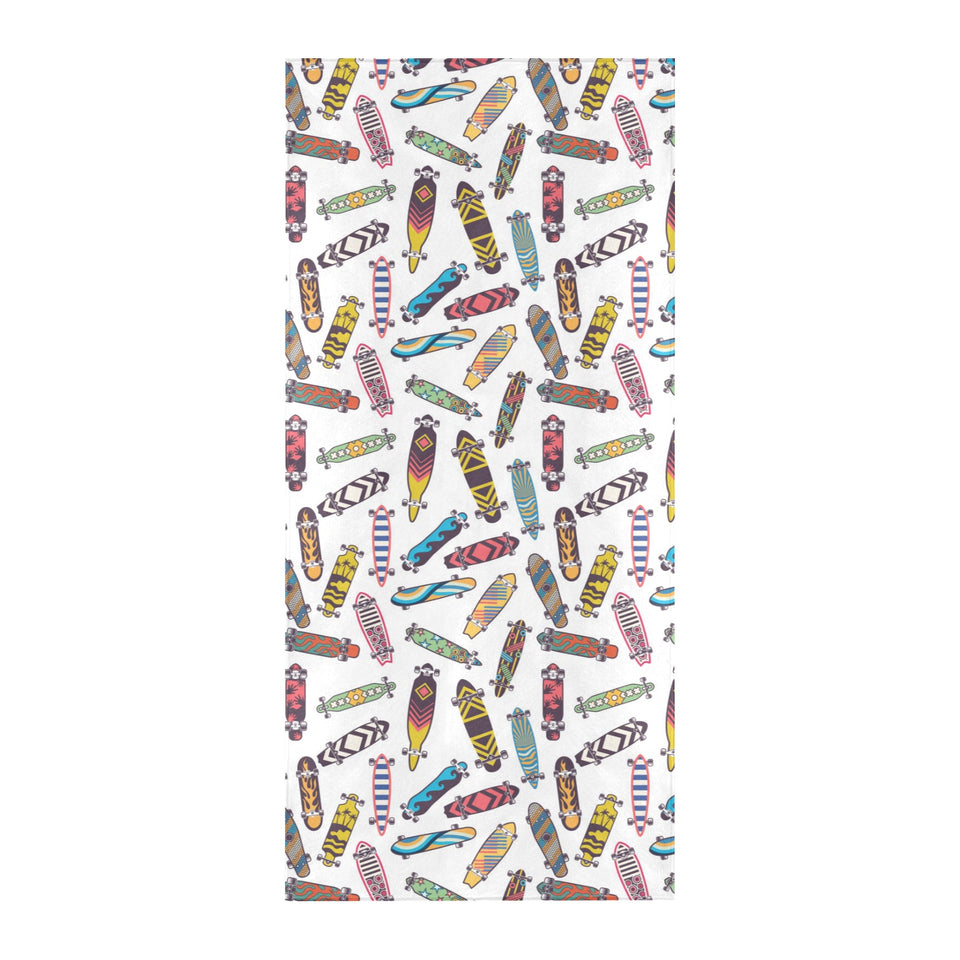Skate Board Pattern Print Design 05 Beach Towel
