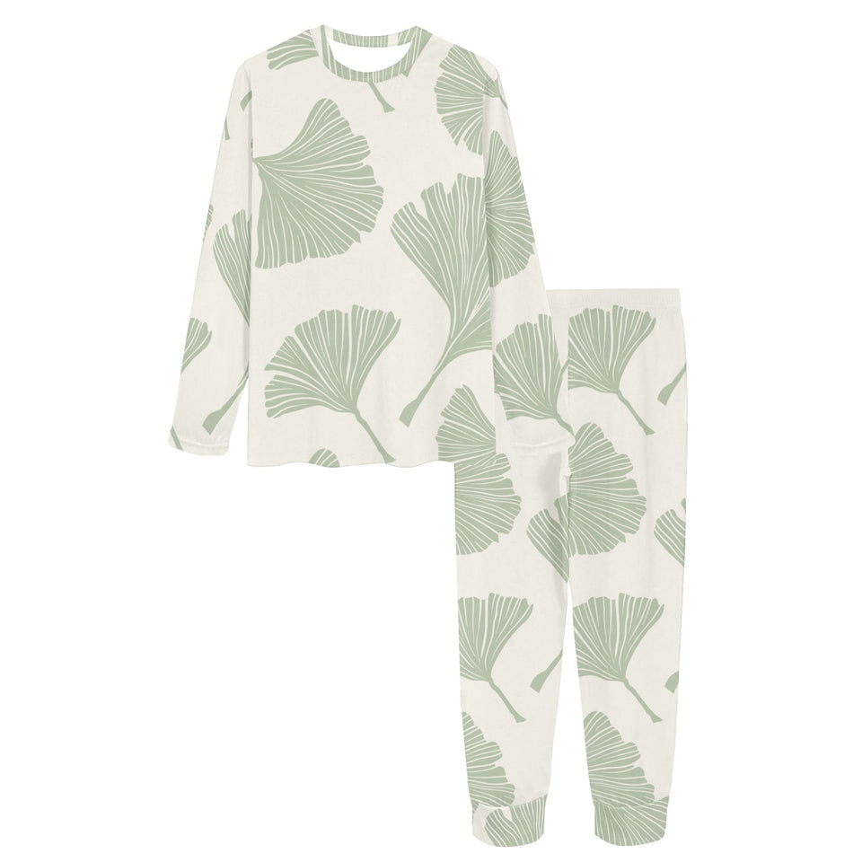 Ginkgo leaves pattern Women's All Over Print Pajama Set