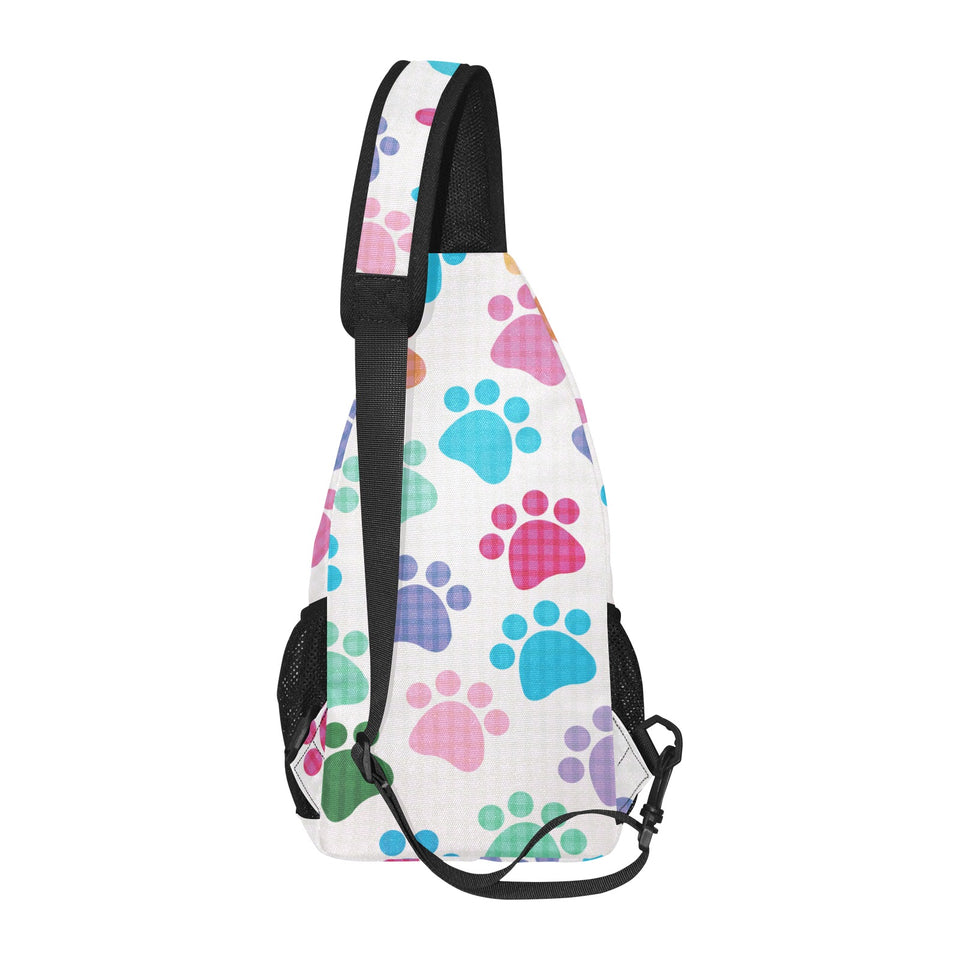 Dog Paws Pattern Print Design 01 All Over Print Chest Bag