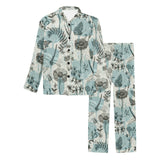 Dragonfly Butterfly Plants insect flower vintage s Men's Long Pajama Set