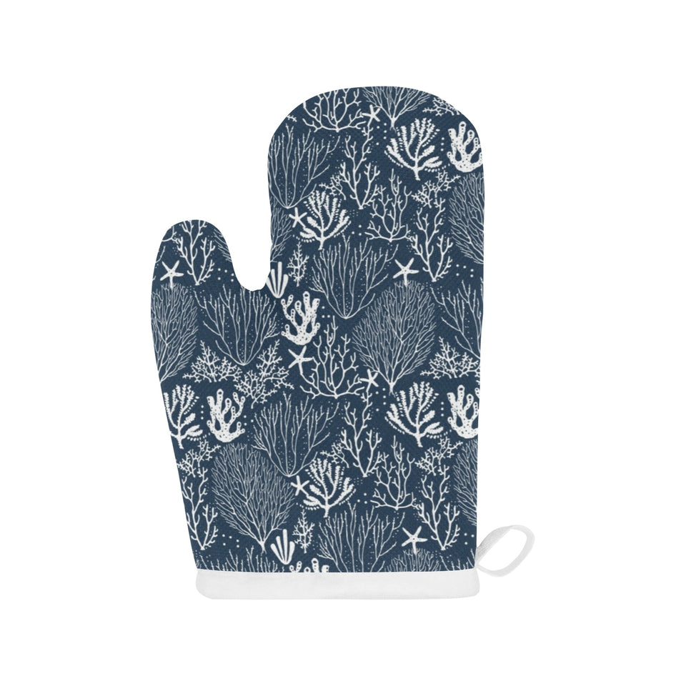 Coral Reef Pattern Print Design 05 Heat Resistant Oven Mitts