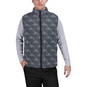 Swordfish Pattern Print Design 03 Men's Padded Vest