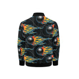 Bowling balls flame pattern Kids' Boys' Girls' Bomber Jacket