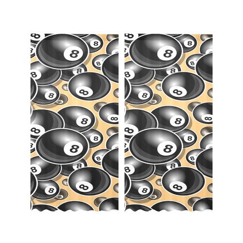 Billiard Ball Pattern Print Design 04 Gauze Curtain