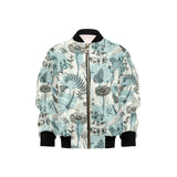 Dragonfly Butterfly Plants insect flower vintage s Kids' Boys' Girls' Bomber Jacket