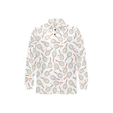 Tennis Pattern Print Design 04 Men's Long Sleeve Polo Shirt