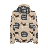 Beagle pattern Men's Padded Hooded Jacket