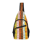 Egypt Hieroglyphics Pattern Print Design 01 All Over Print Chest Bag