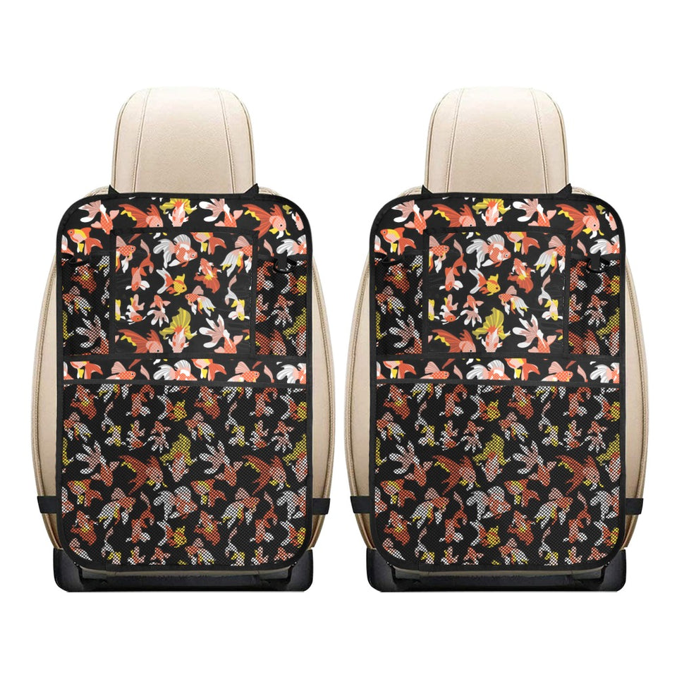 Goldfish Pattern Print Design 03 Car Seat Back Organizer