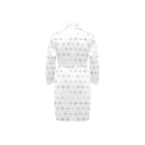 Airplane print pattern Men's Long Sleeve Belted Night Robe